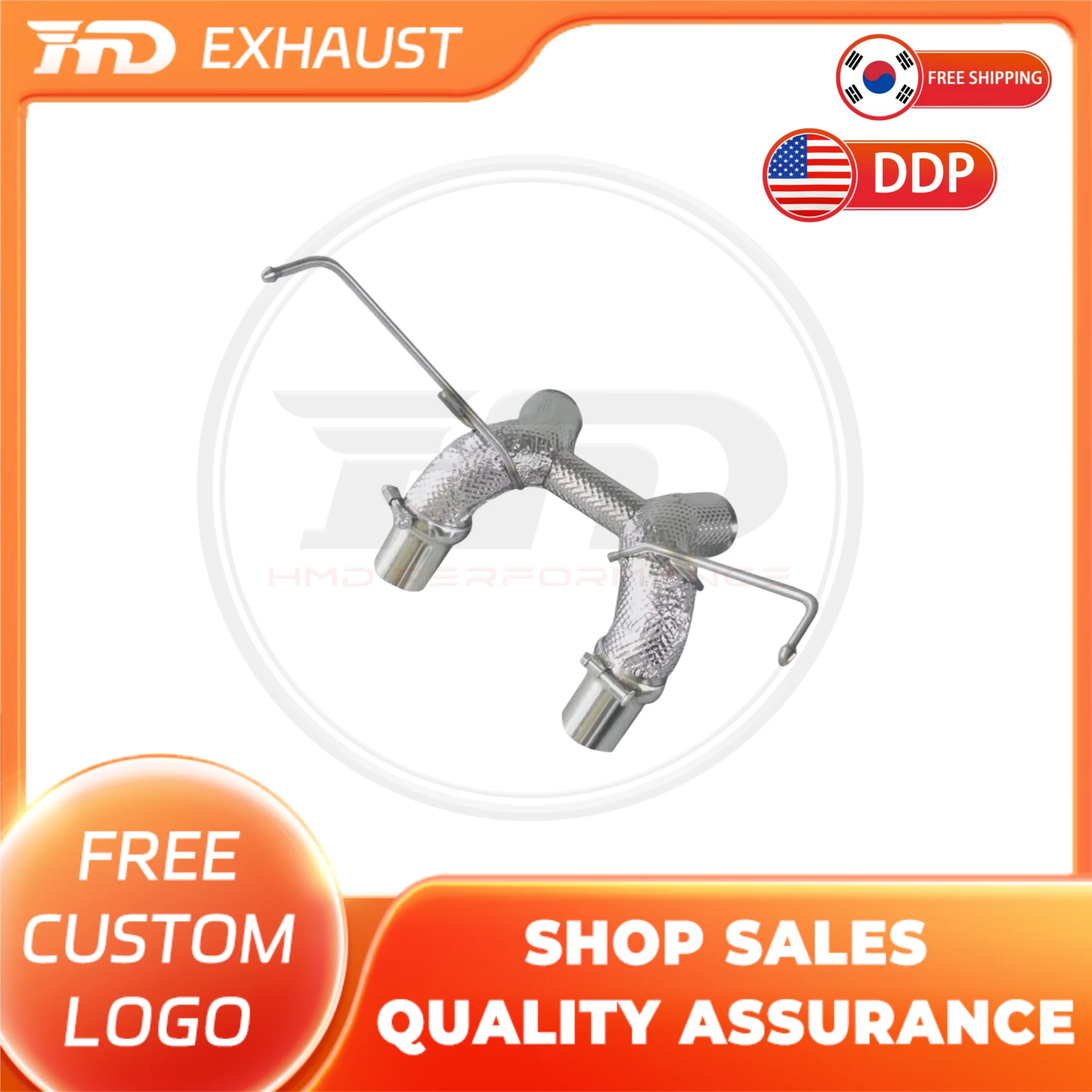 

HMD Stainless Steel Exhaust System Performance with heat shield Catback for McLaren 600LT 3.8T 2018+ Without Valve Muffler