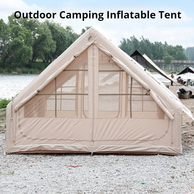 

Outdoor Inflatable Camping Tent Self-driving Travel Double Layer Waterproof Rainproof Tents Portable Overnight Camping Supplies