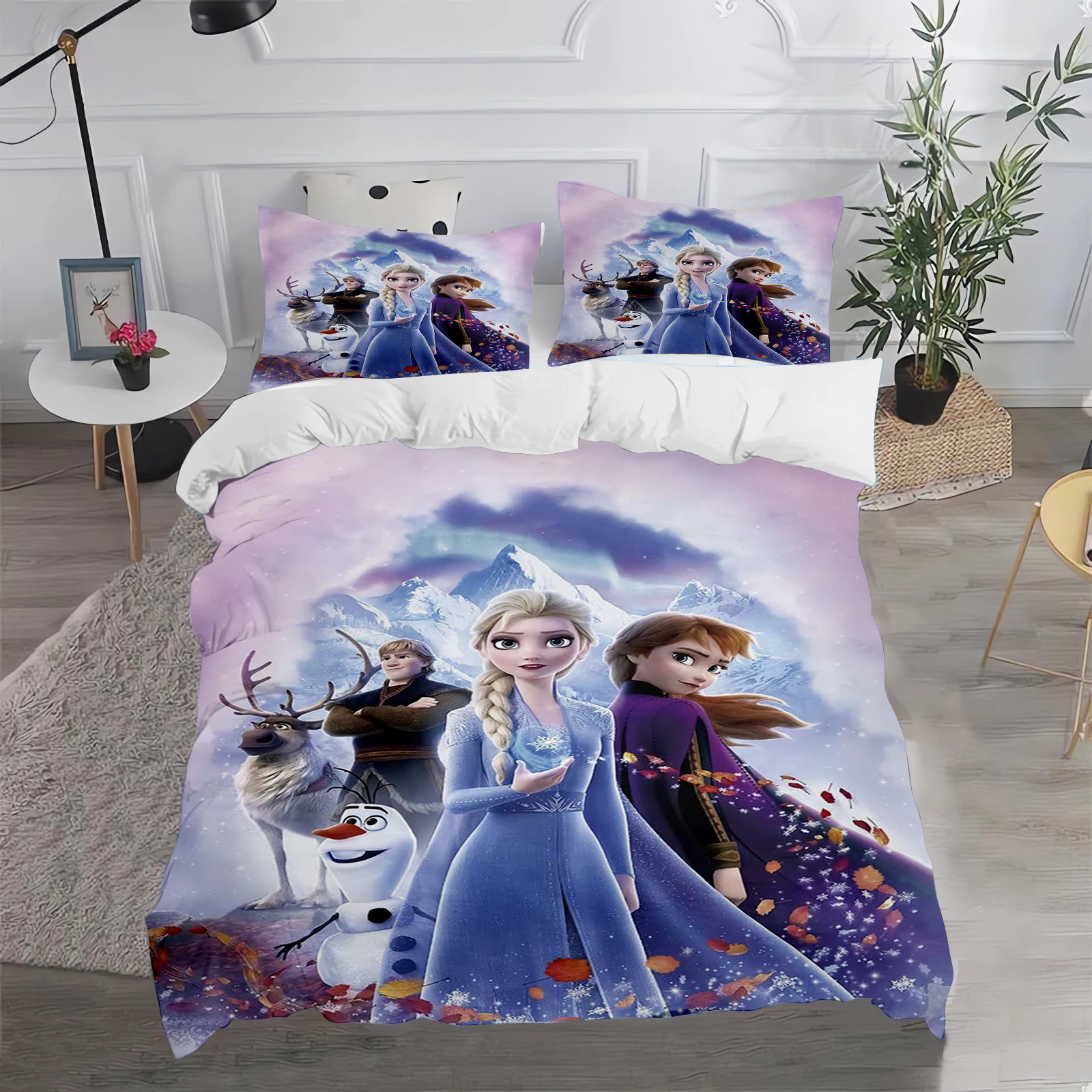 

Frozen Cartoon Anime Cover Grade A Printed 2/3pcs Bedding Set Comforter Bedding Quilt Soft Children Gift For Kids