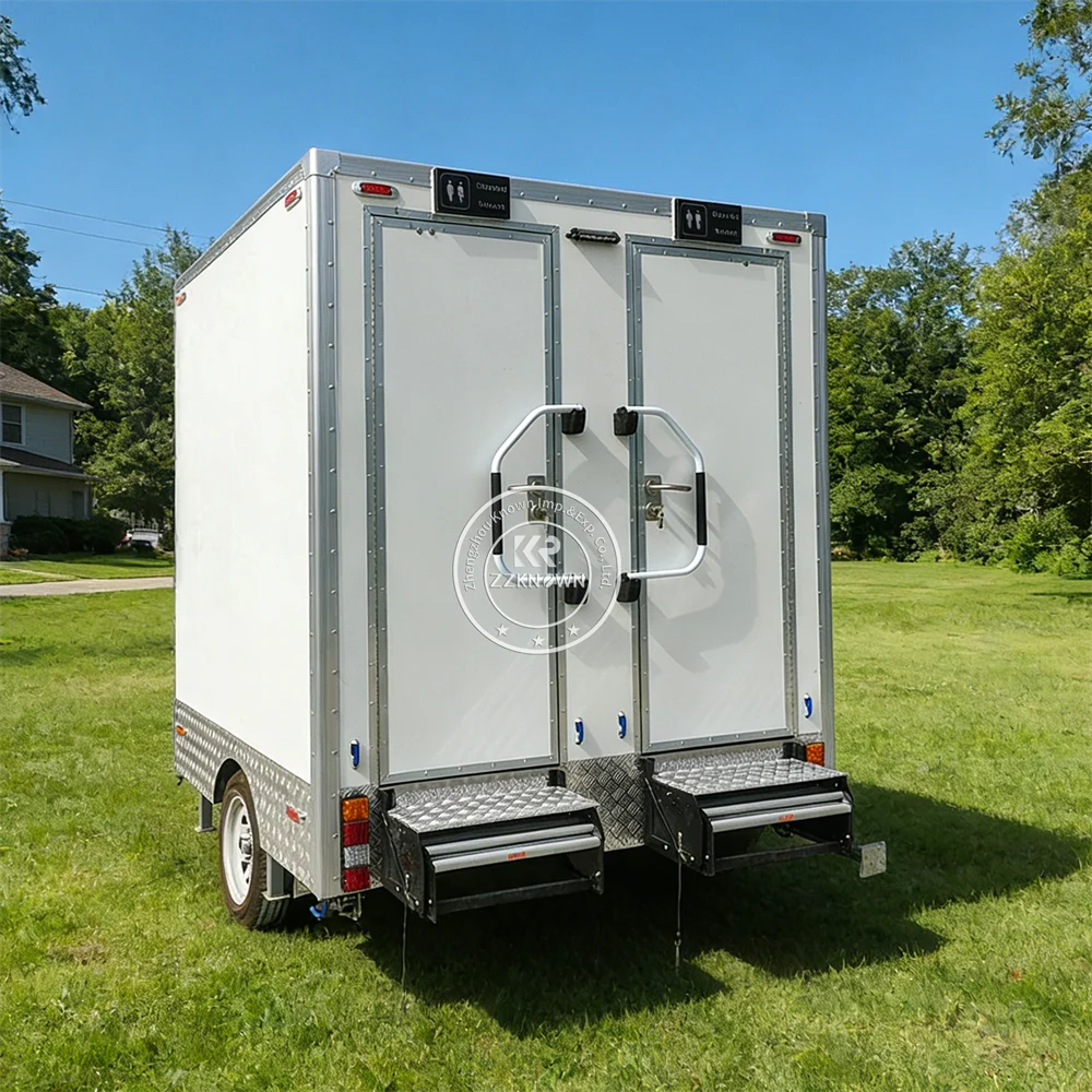 Luxury Mobile Bathroom Portable Public Restroom Trailer Customized Smart VIP Toilet Trailer with Waste Tank