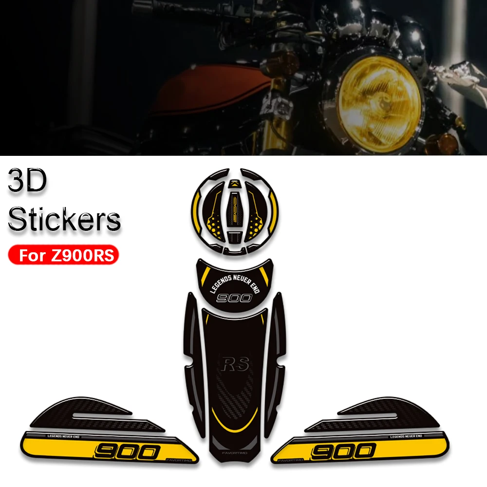 For Z900RS Z900 RS Z 900 Cafe SE ABS Tankpad Tank Pad Cap Gas Fuel Oil Knee Protection Stickers Decals Accessories 2017 - 2026