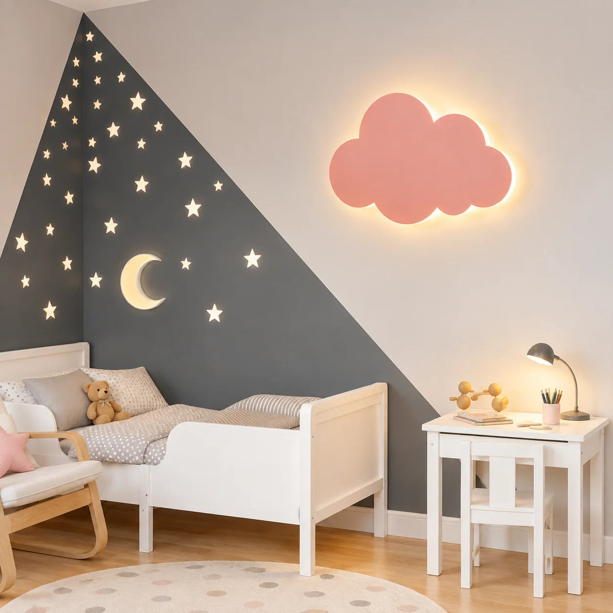 LED 구름 모양 벽등, 3가지 색상 조절 가능, 어린 - Baby Nursery Wall Lights 리뷰 및 가격