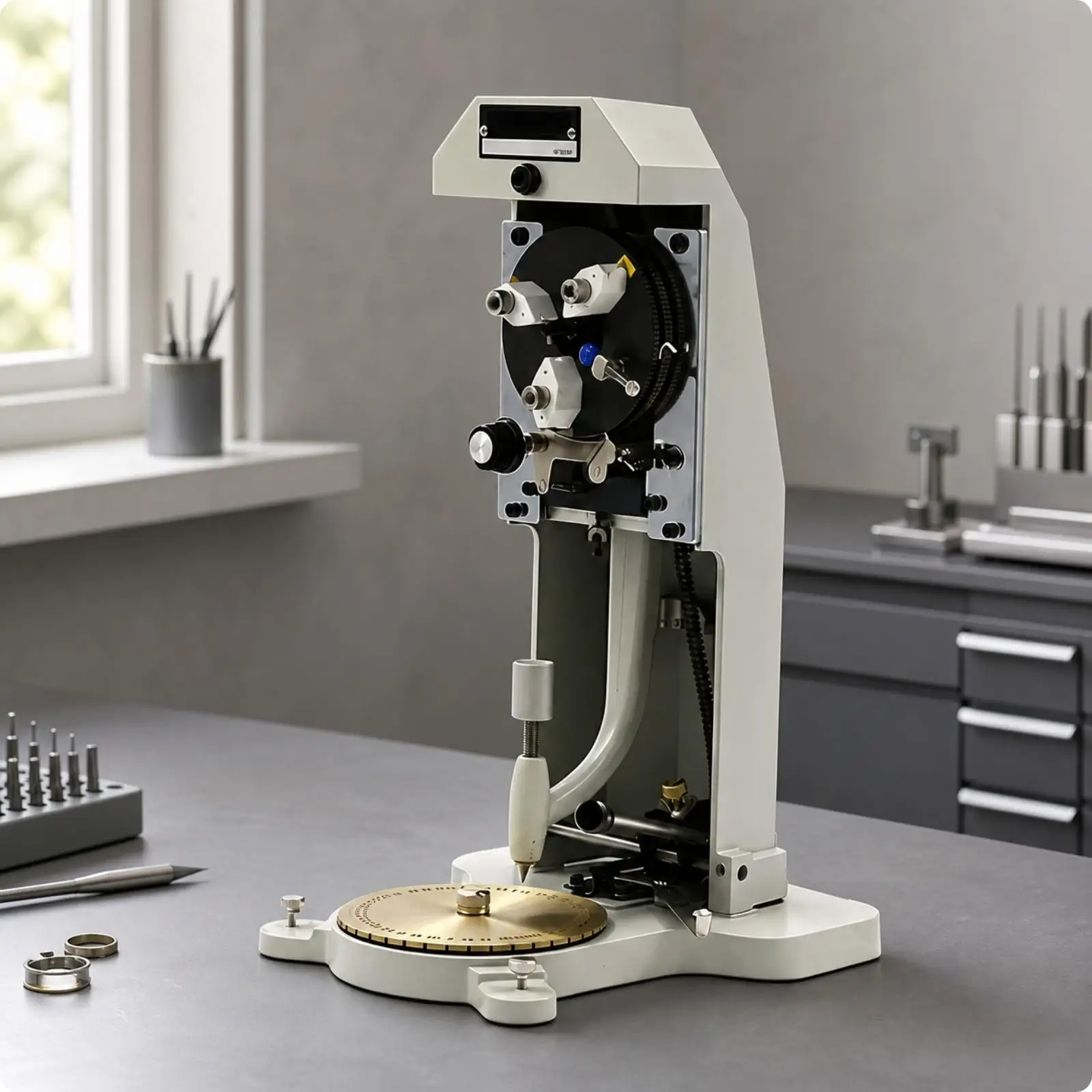Manual Loop-Inside Engraving Machine Jewelry Loop Engraving Machine with Indexing Plate Adjustable for Custom Engravers, Repair