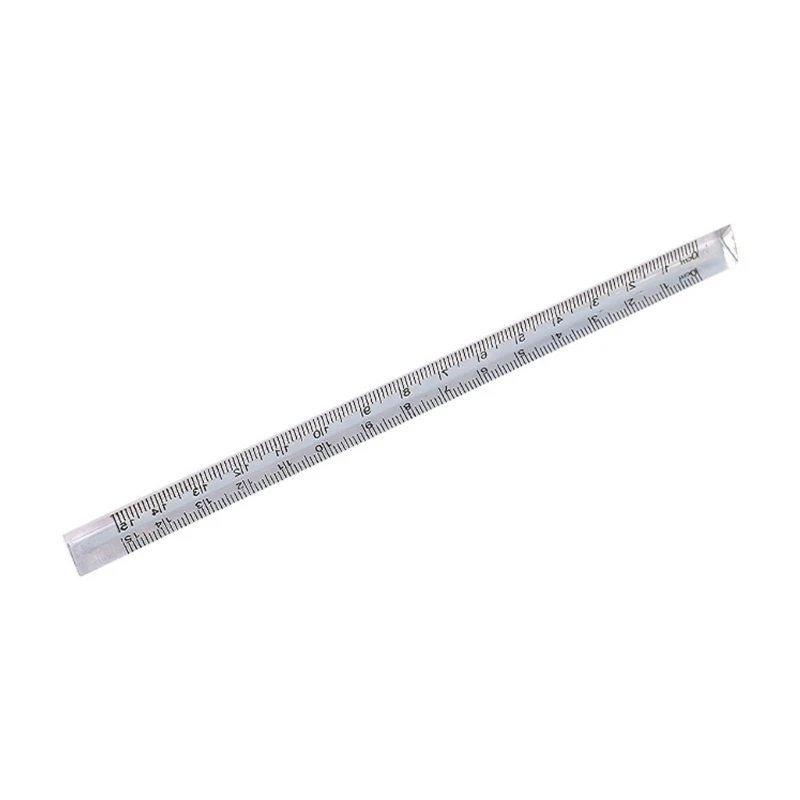 15cm/5.9inch Clear Triangles Ruler Drafting Tools Straight Drawing Ruler Students Stationery School Office Supplies