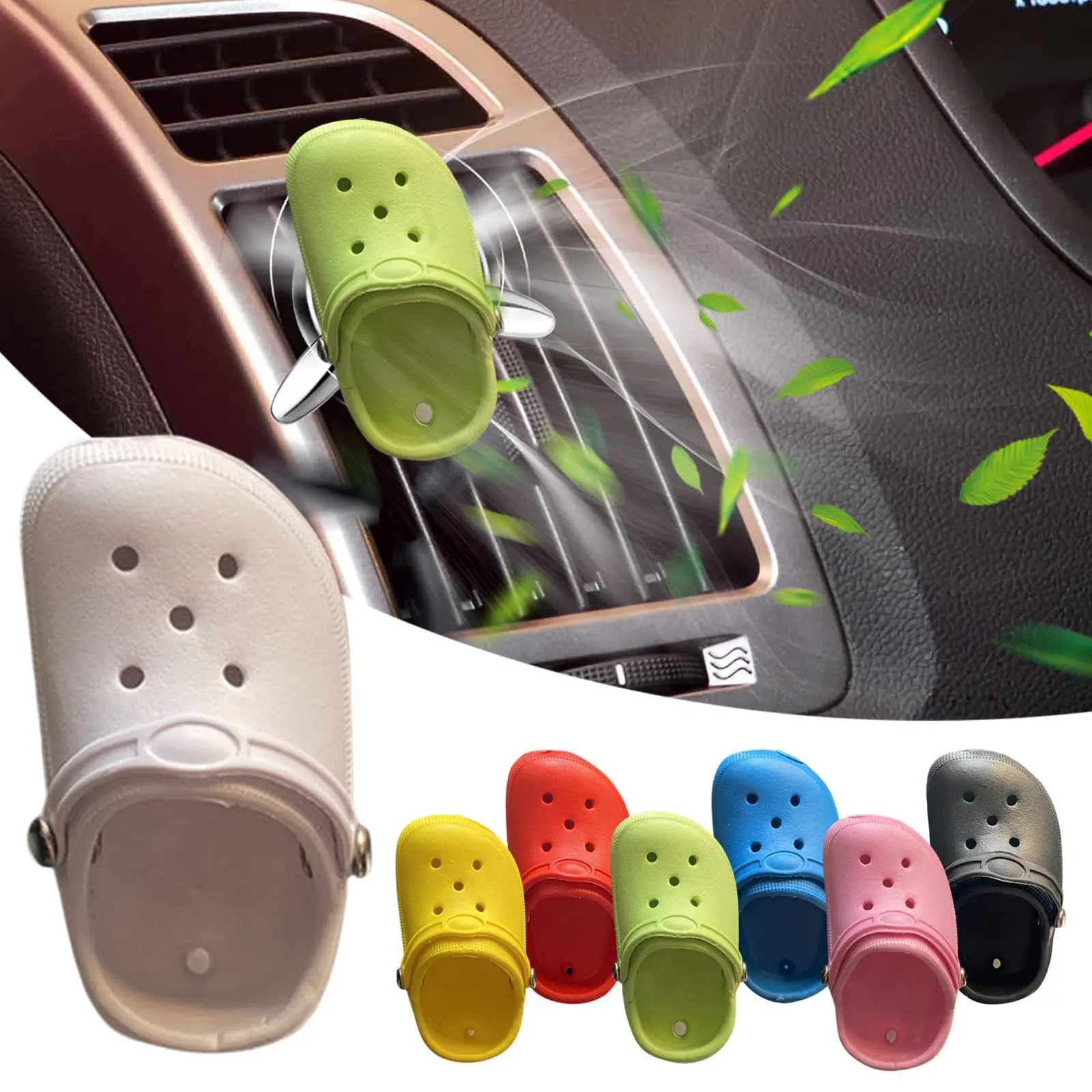 Smart and Cute Car Shoes with Cute Holes, Car Air Outlets, Cross Wind, Strong Wind Dual purpose Car Aromatherapy Sheet, Air Outl