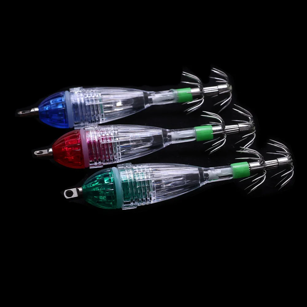 2 Stück Angellichter mit Haken, Unterwasser-LED-Blinklichter zum Anlocken von Tintenfischen bei Nacht, Köderlichter, Tintenfisch-Wasserlichter – Detail 7