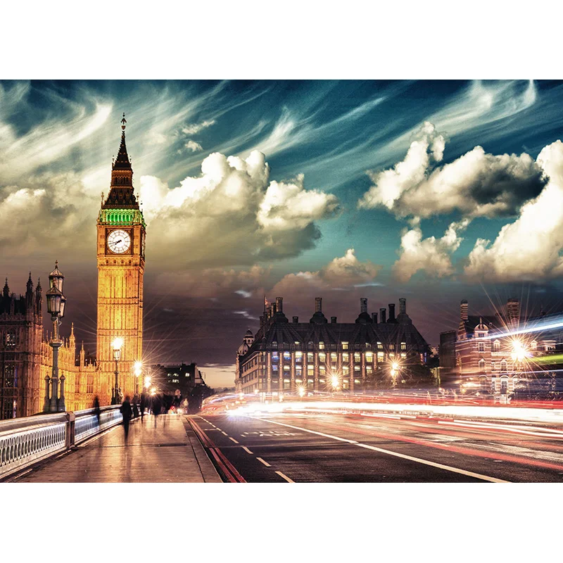 Fondos de fotografía de escenario de vista de calle europea Vintage, fondos de fotografía de boda, accesorios de estudio, JJT-03