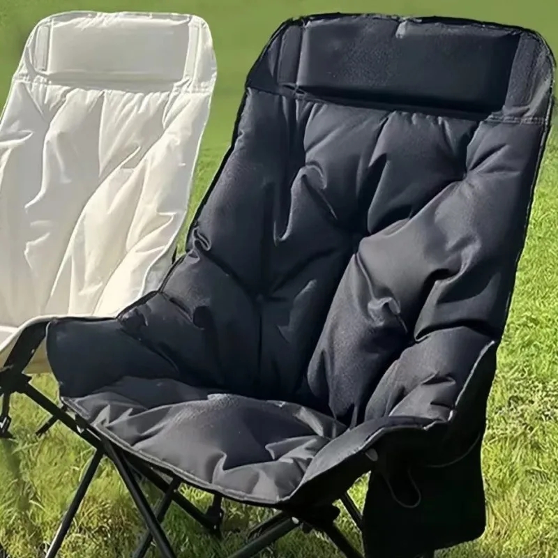 

Outdoor Thickened Folding Chair Comfortable High Backrest Stable Portable Outdoor Chair Breathable Widened Seat Surface Chairs