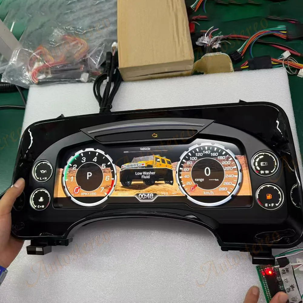 12.3 inch For Hummer H2 2008+ LCD Dashboard Instrument Panel Digital Cluster Smart Gauges Module Auto Speed Meter Ai Screen