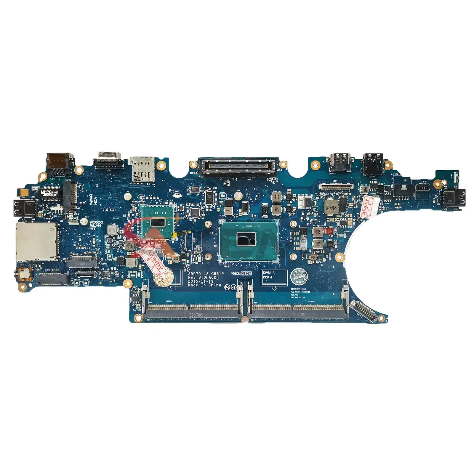 CN-0476JC 02MMKC 0792TG Mainboard For Dell E5470 LA-C831P Laptop Motherboard DDR4L With I5 I7 CPU 100% Tes OK