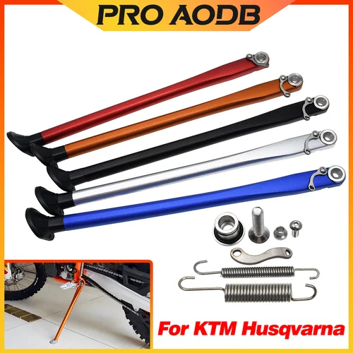 Soporte lateral de estacionamiento con Kit de resorte para KTM Husqvarna TE FE XC XCW XCF XCFW EXC EXC EXCF 6D 150-450 500 530 2008-2023