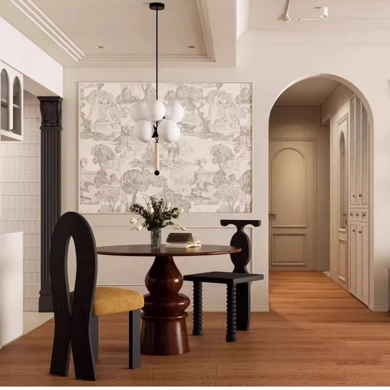 

Подвесной светильник в скандинавском стиле с стеклянным шаром, французский креативный светодиодный потолочный светильник, современный декор для обеденного стола, регулируемый подвесной светильник