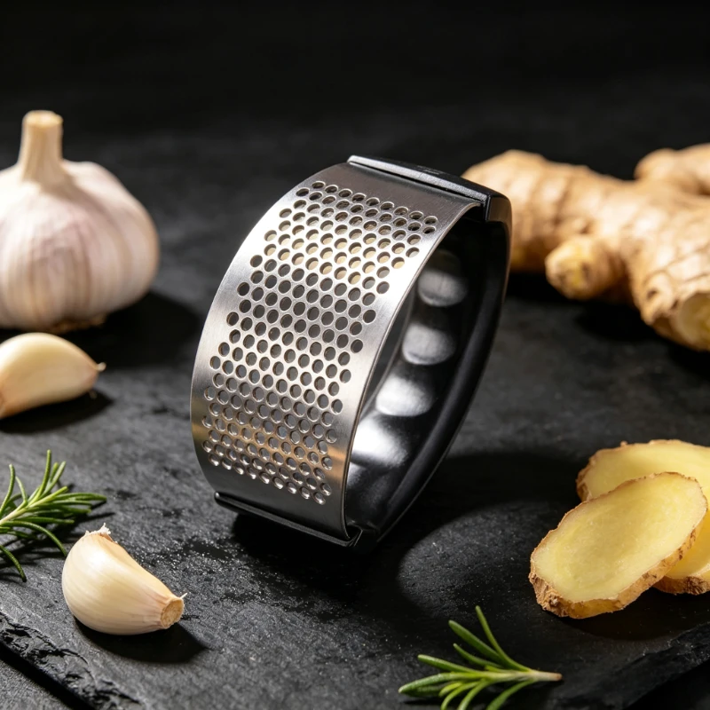 1PC Stainless Steel Garlic Press Rocker Manual Garlic Mincer Portable Ginger Squeezer Household Kitchen Gadget