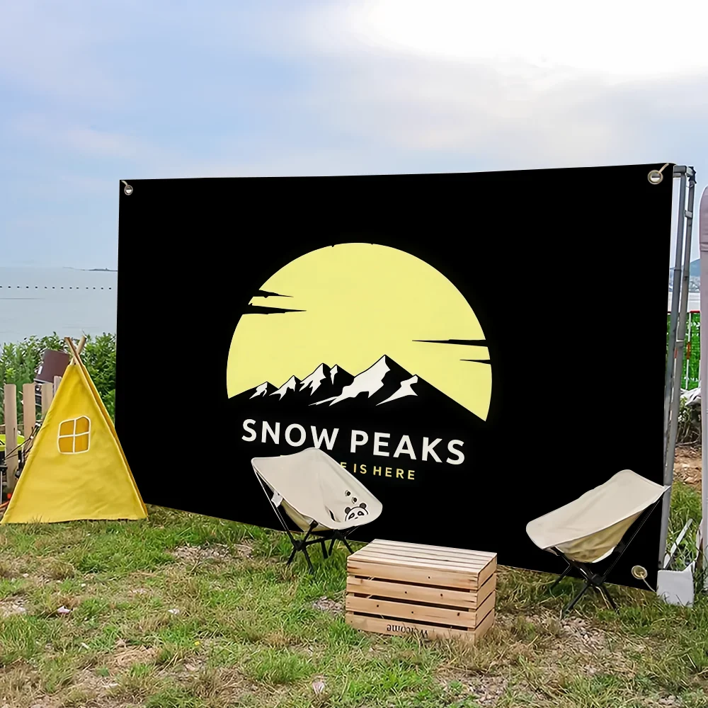 موضة في الهواء الطلق S-الثلج P-الذروة شعار العلم للتخييم في الهواء الطلق بار نزهة ديكور منزلي للحفلات الحلي راية