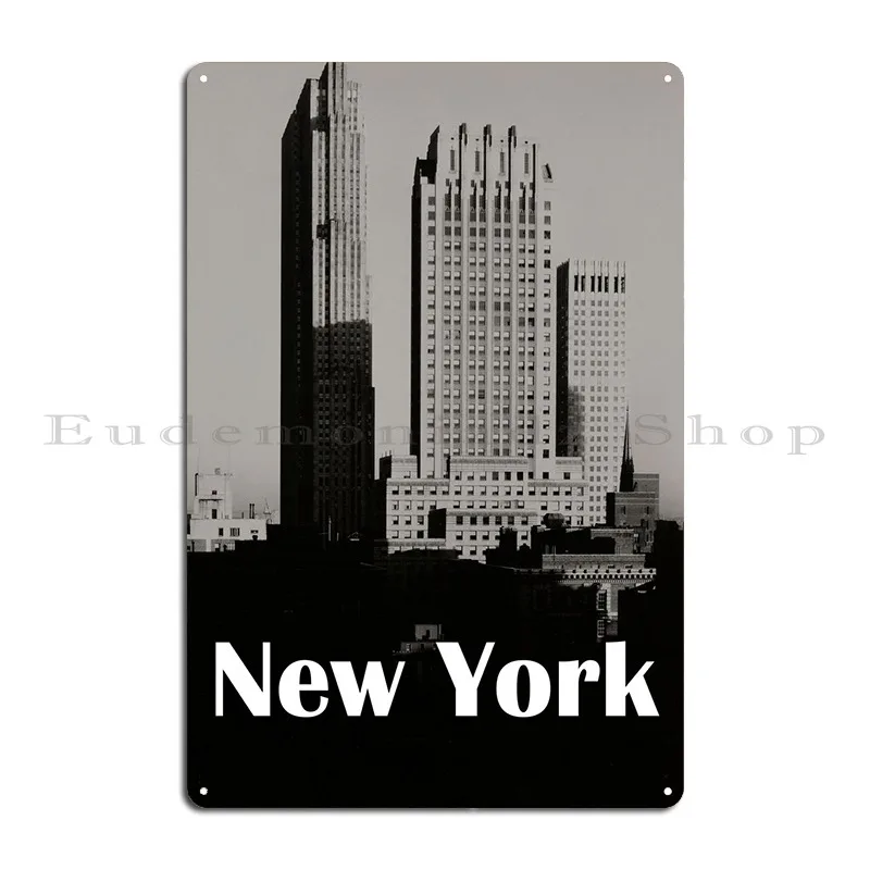 New York Skyscraper Metal Sign Club Cave Wall Cave Customized Classic Tin Sign Poster