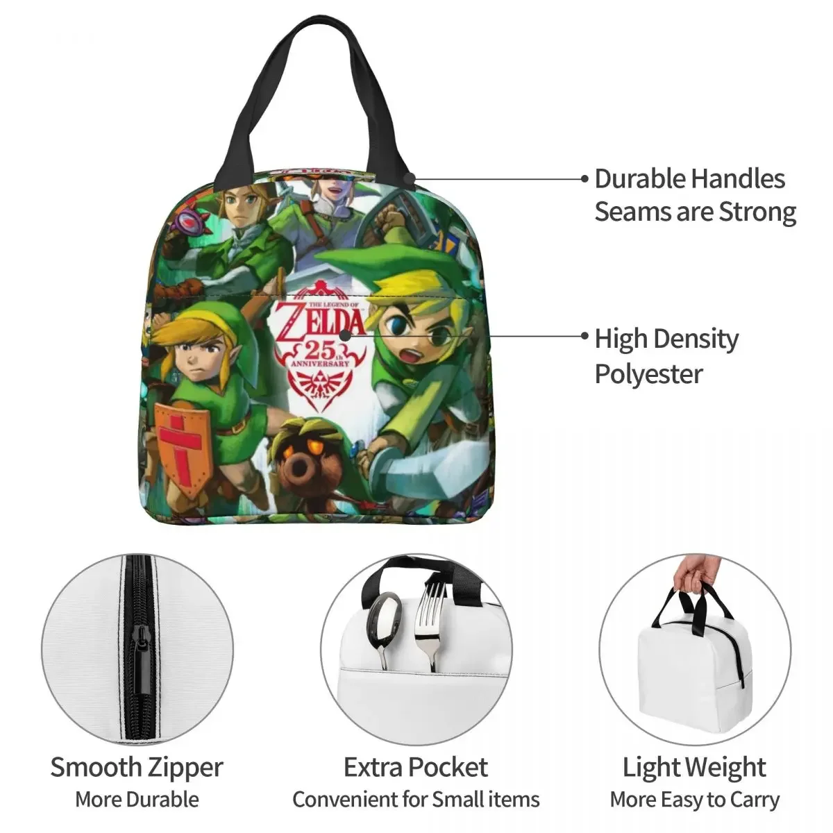 Lunchboxen Zeldas Tranen Van Het Koninkrijk Merchandise Lunch Food Box Y 2K Thermische Koeler Lunchbox Voor School