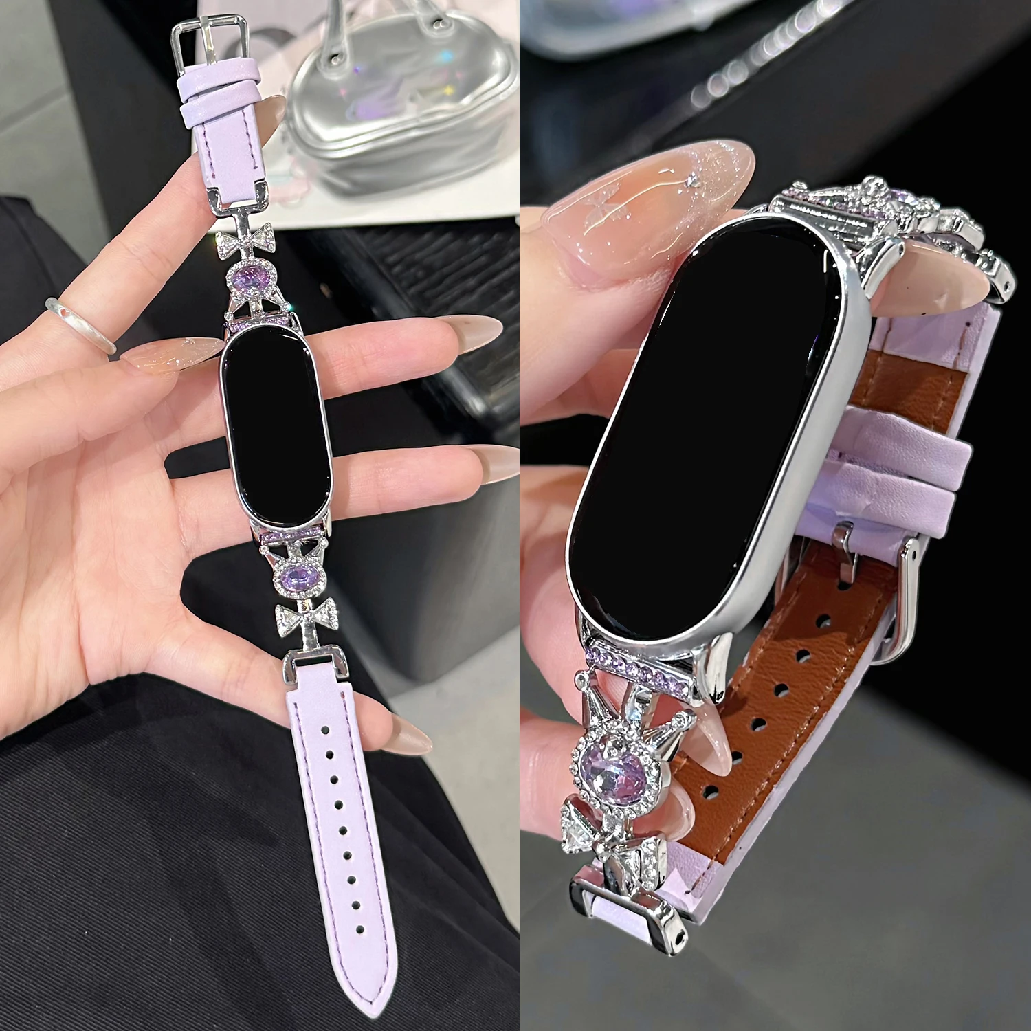 pulseira-de-couro-com-diamantes-estilo-sweet-girl-para-xiaomi-8-9-10pro-pulseira-feminina-de-alta-qualidade-para-redmi-watch-4-5-6-universal-18-20-22