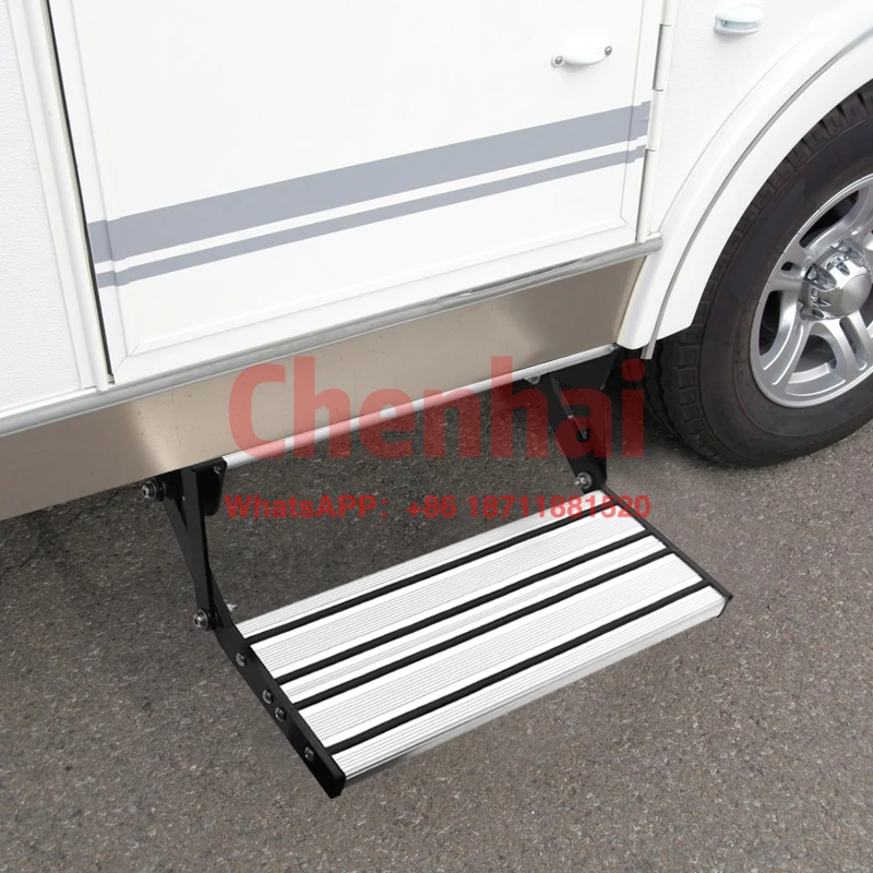 

HWHongRV Series manual Folding Ladder Step for Van and Motorhomes