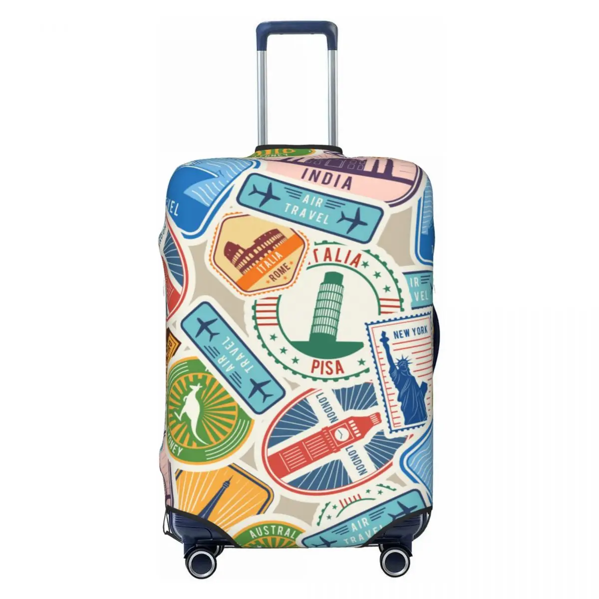 Travel Pattern Suitcase Cover Historical Cultural Travel Protection Flight Practical Luggage Supplies