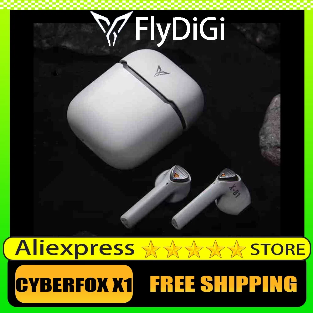 Flydigi CyberFox X1 Wireless Earphone Low Delay High Quality E-sports Bluetooth Headset Long Battery Life Phone Gamer Accessorie