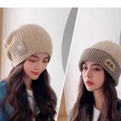 2026 New Unisex Two-Tone Winter Hats Men And Women Fashion Warm Beanie Cap Casual Winter Knitted Hats