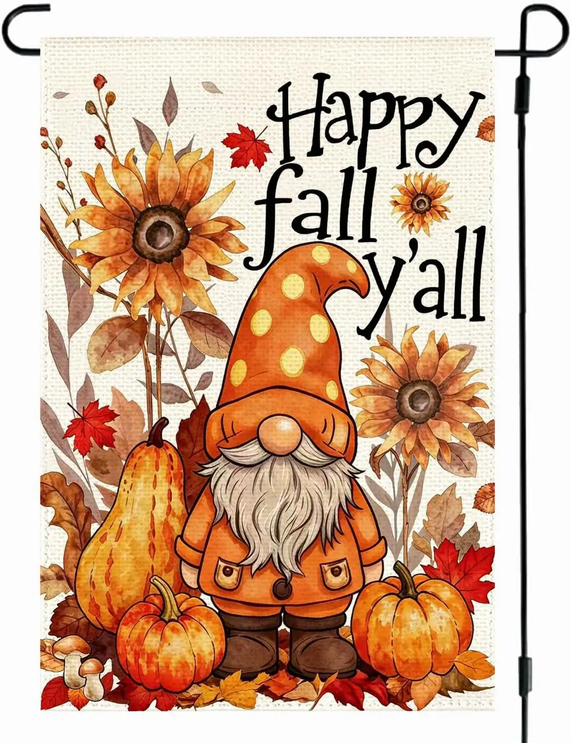 RABUSOFA Fall Garden Flags 12x18 Double Sided Gnomes Pumpkin Decoration | Fall Decor, Vivid Colorfast & Durable Sided Pr xxl