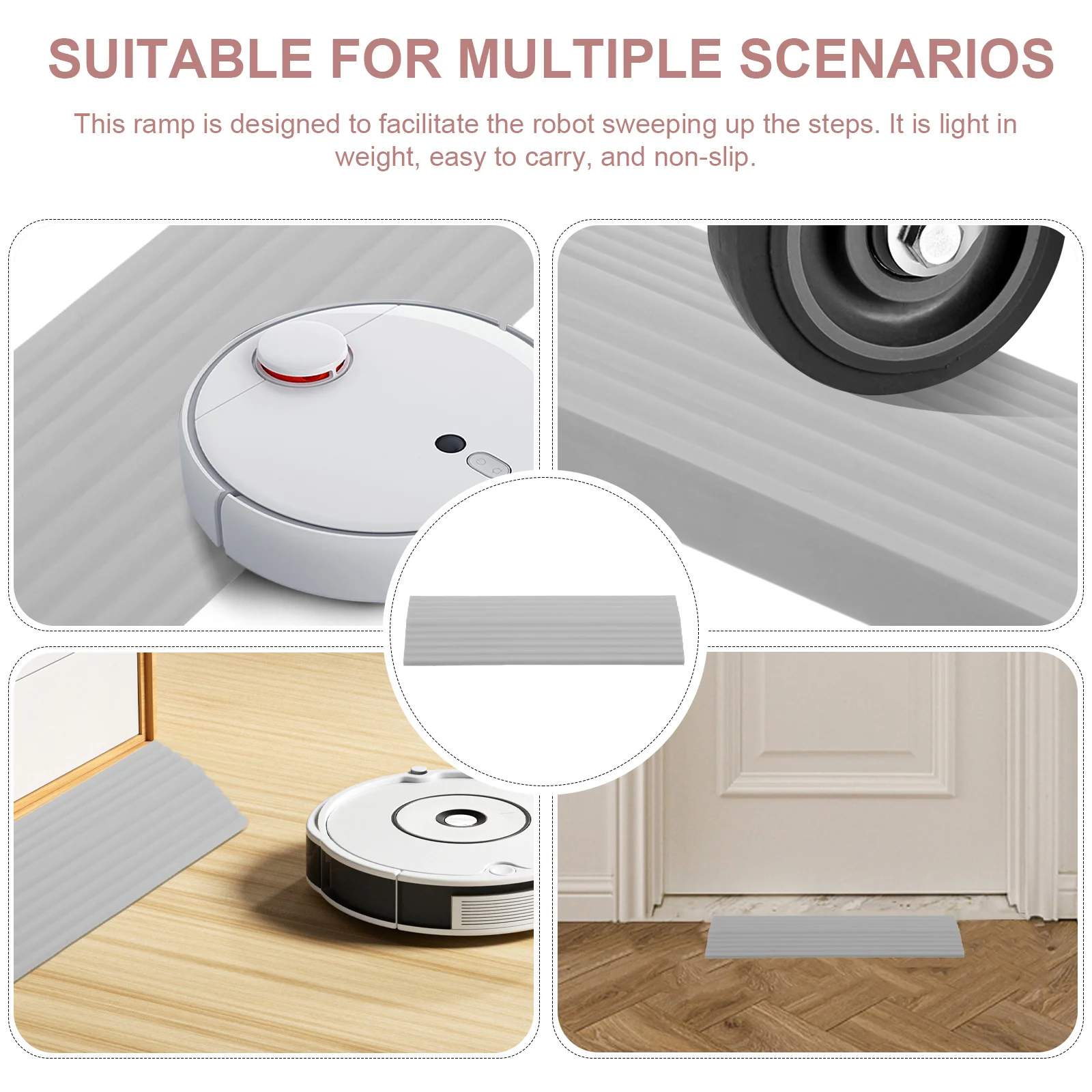 PVC Plastic Threshold Ramp Plastic Household Lightweight Slope Ramp Entry for Sweeping Robot Wheelchair Suitcase Transition Mat