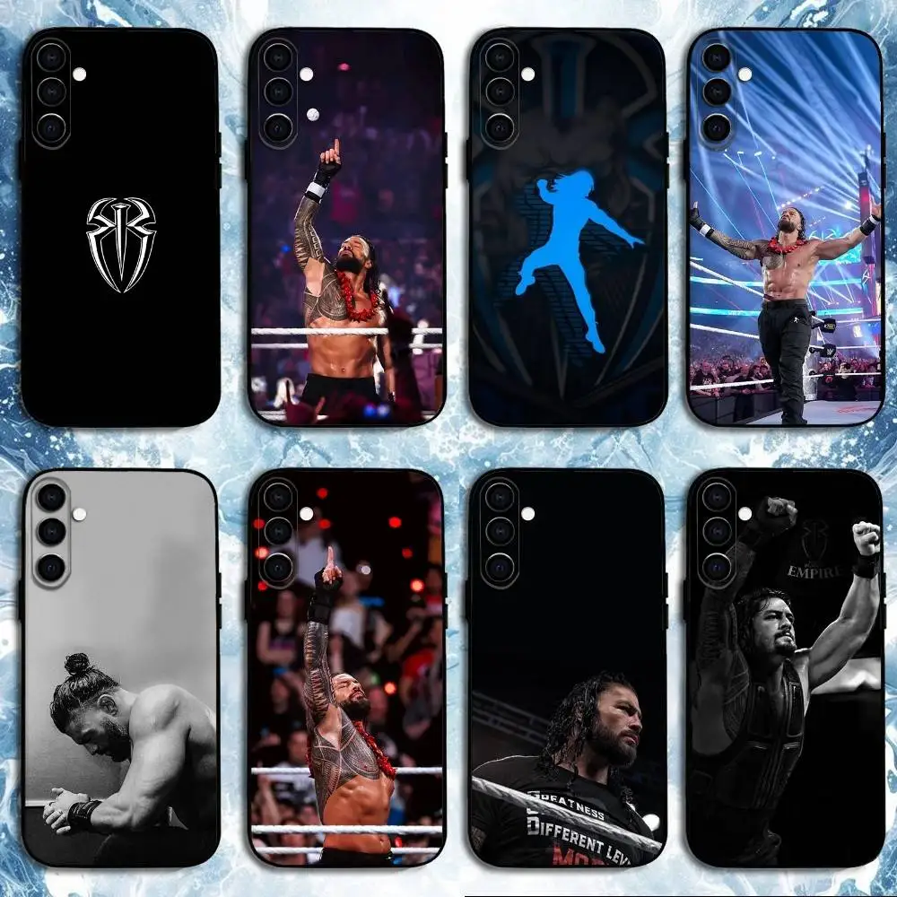 

R-RomanS Big Dog R-Reigns Phone Case For Samsung Galaxy A73,A72,A71,A70,A53,A52,A51,Others Soft Black Shell
