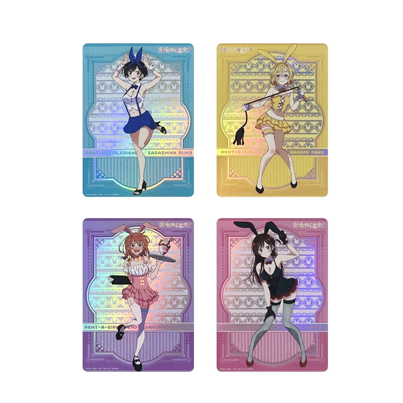 

4Pcs/set Rent A Girlfriend Board Game Card Homemade Ichinose Chizuru Anime Characters Kids Toys Collection Card Christmas Gift