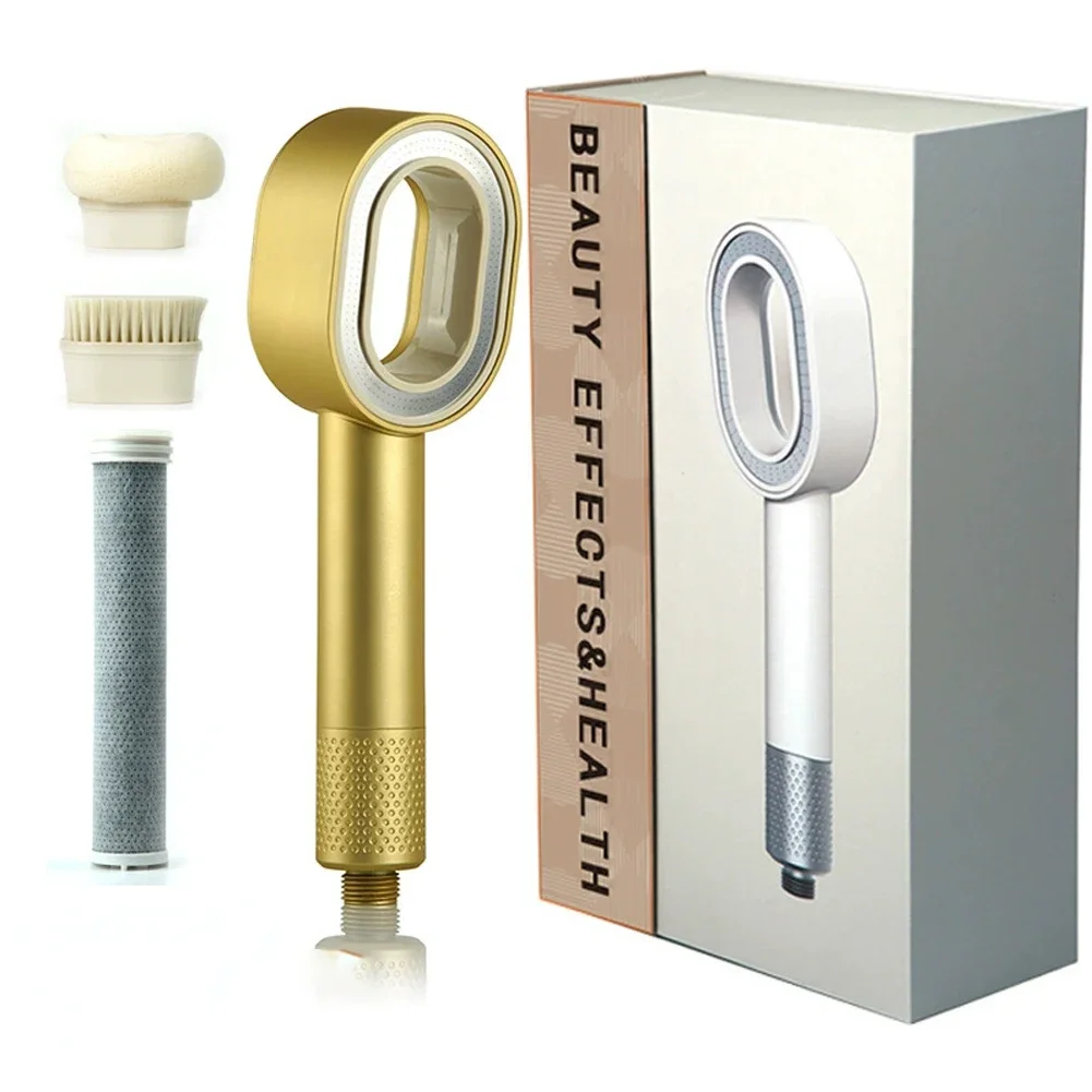 

Bathroom Renovation Beige Handheld Shower Head Shower Head ABS Shower Head Long-lasting Performance Modern Shower Accessory