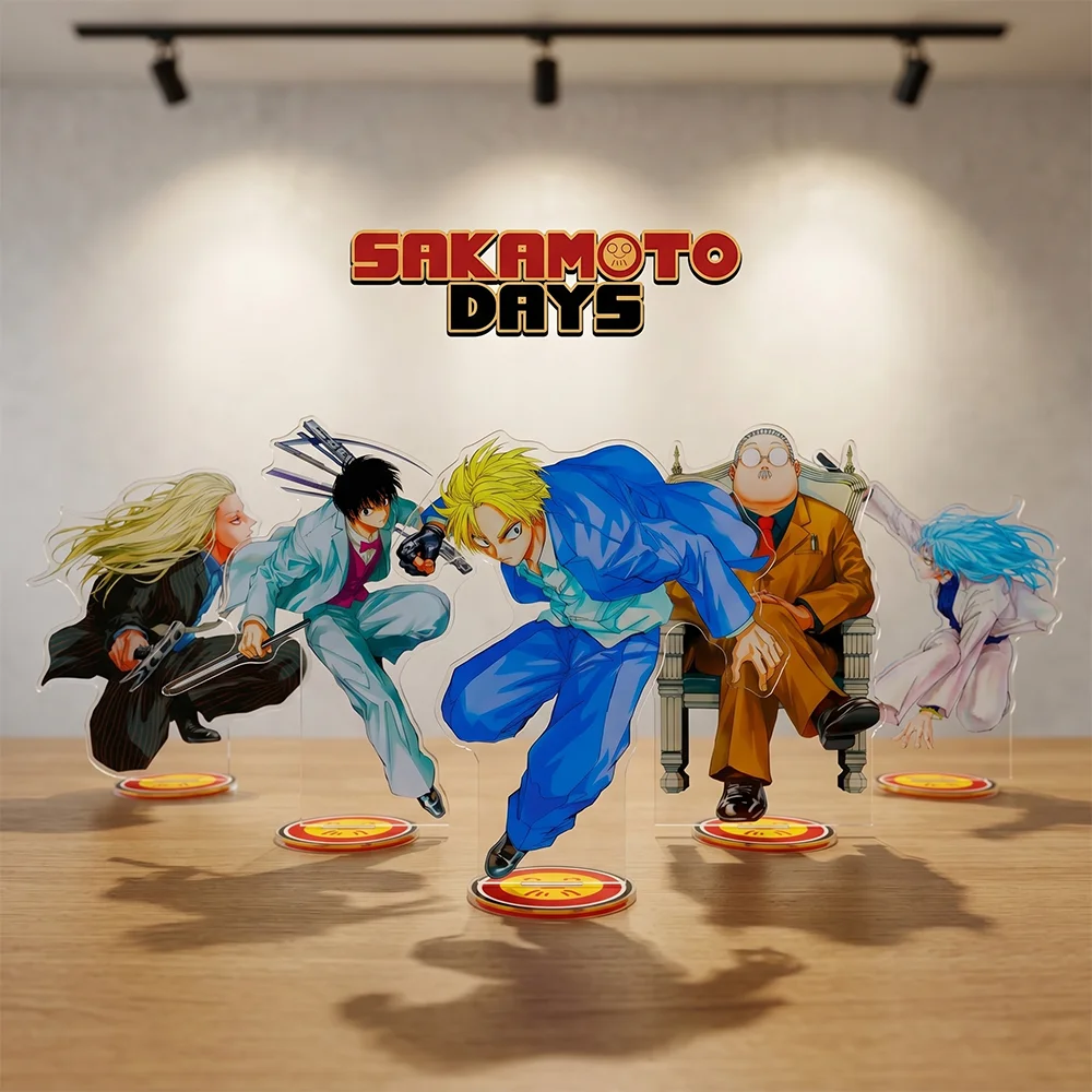 SAKAMOTO DAYS New Original Drawn Exhibition Limited Edition 15CM Acrylic Stand keychain Anime Stand Taro Sakamoto Desk Decor