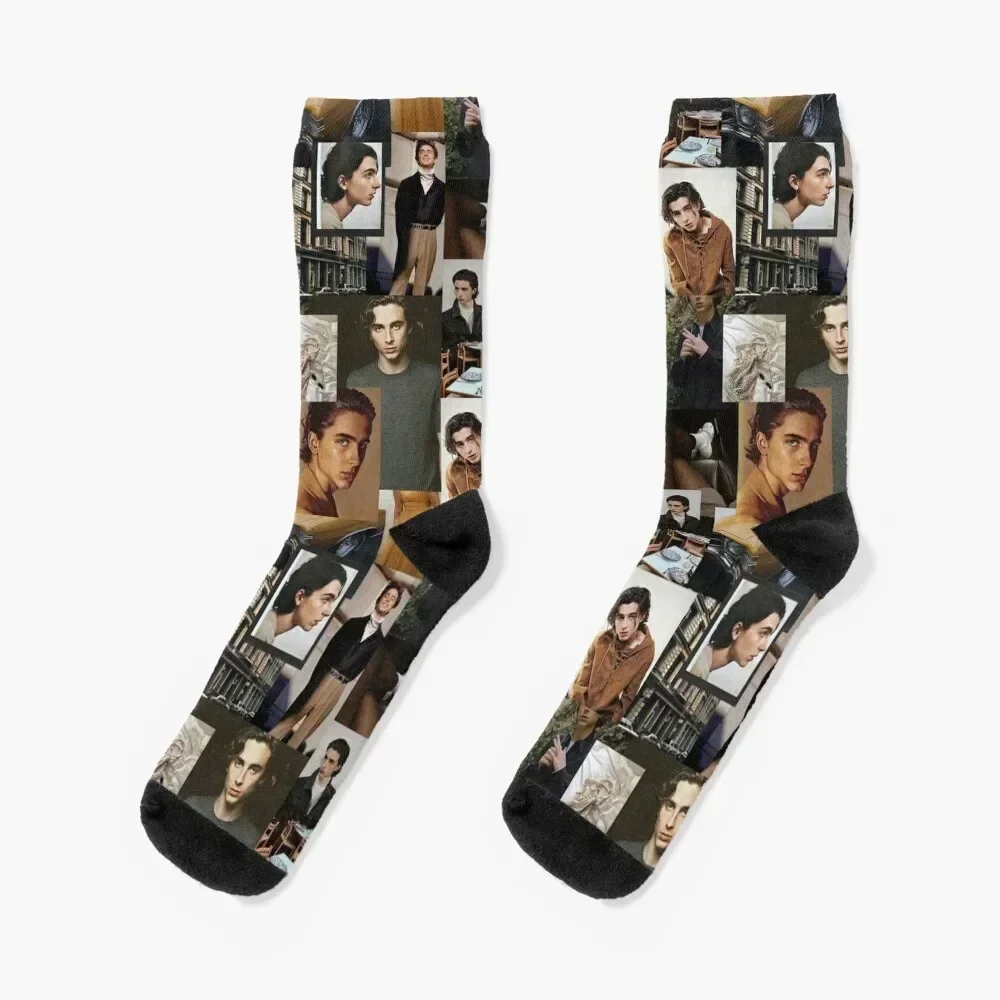 

Timothee Chalamet: Collage Socks FASHION sports stockings Socks Girl Men's