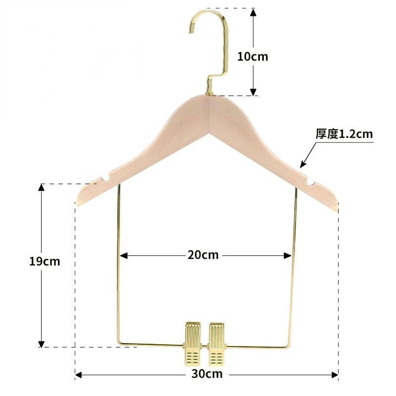 Solid Wooden Clothes Hangers Connecting Racks Suit Shops Show No Painted Dress Kids Women Adult One-piece Model Support Display