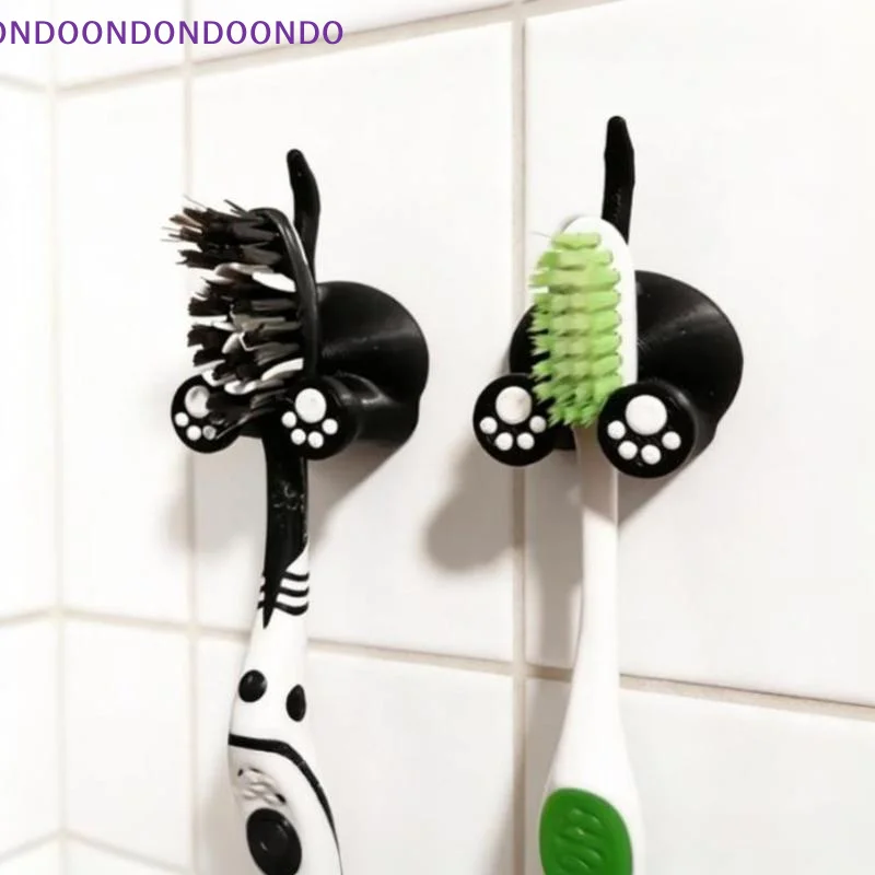 Charming 3D Printed Black Cat Toothbrush Stand Kawaii Kitty Holder 1pc for Bathroom Sink Desktop Small Items Storage Decor