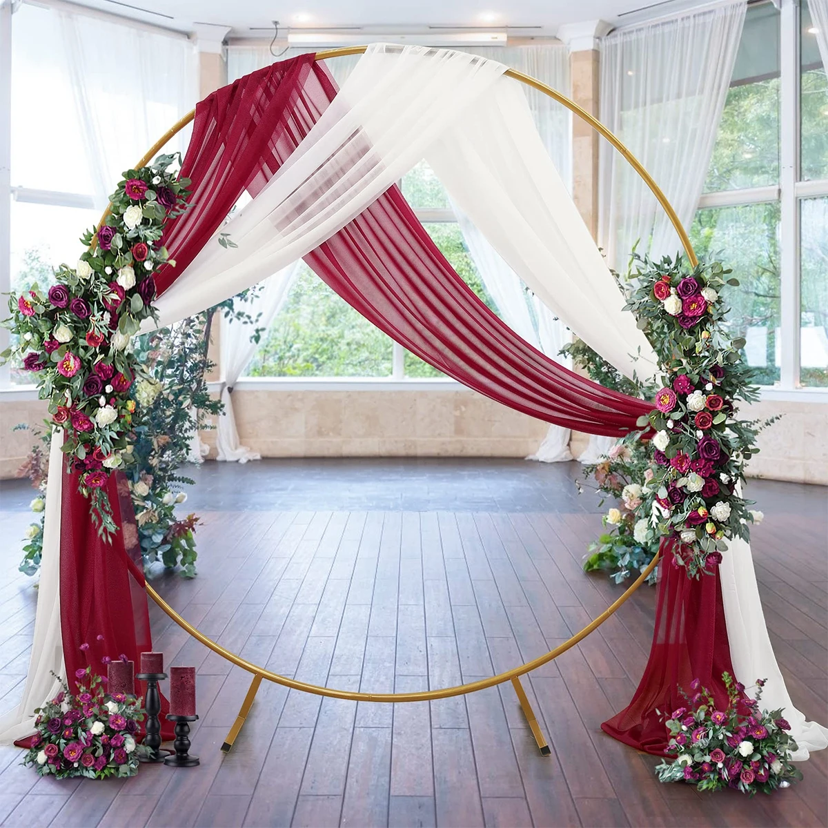 Wedding Arch Drape Chiffon Fabric Draping Curtain Drapery Wedding Stage Backdrop Draping Hanging Decor Ceremony Reception Decor