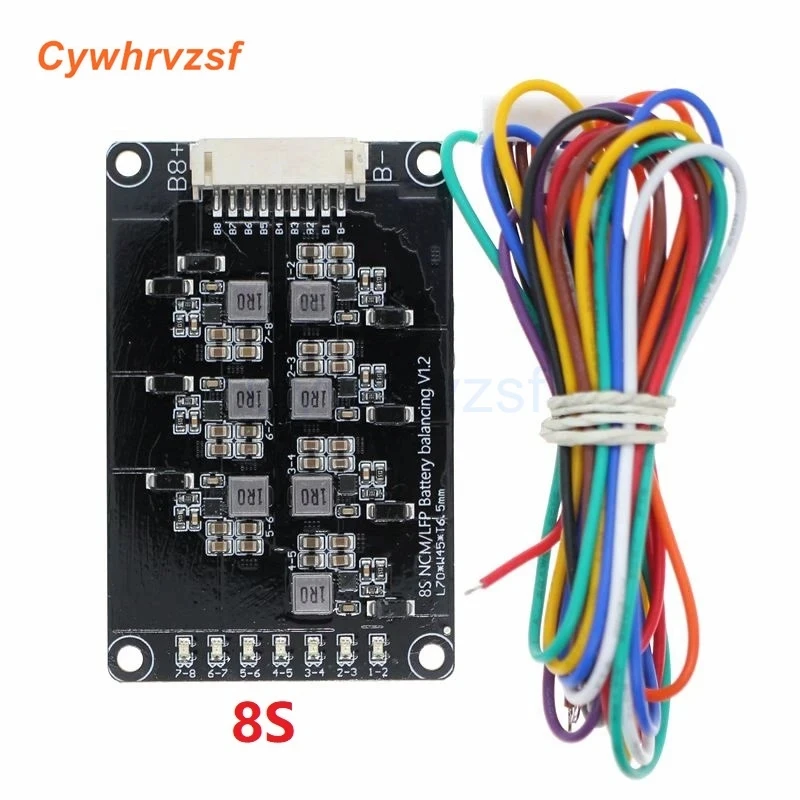 Papan transmisi energi penyeimbang aktif baterai lithium, modul equalizer arus tinggi senar 1.2A 2-17