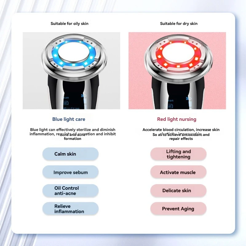 Cold And Hot Facial Massager Microcurrent Facial Introduction Device Facial Lifting Firming Deep Cleaning Facial Care And Beauty