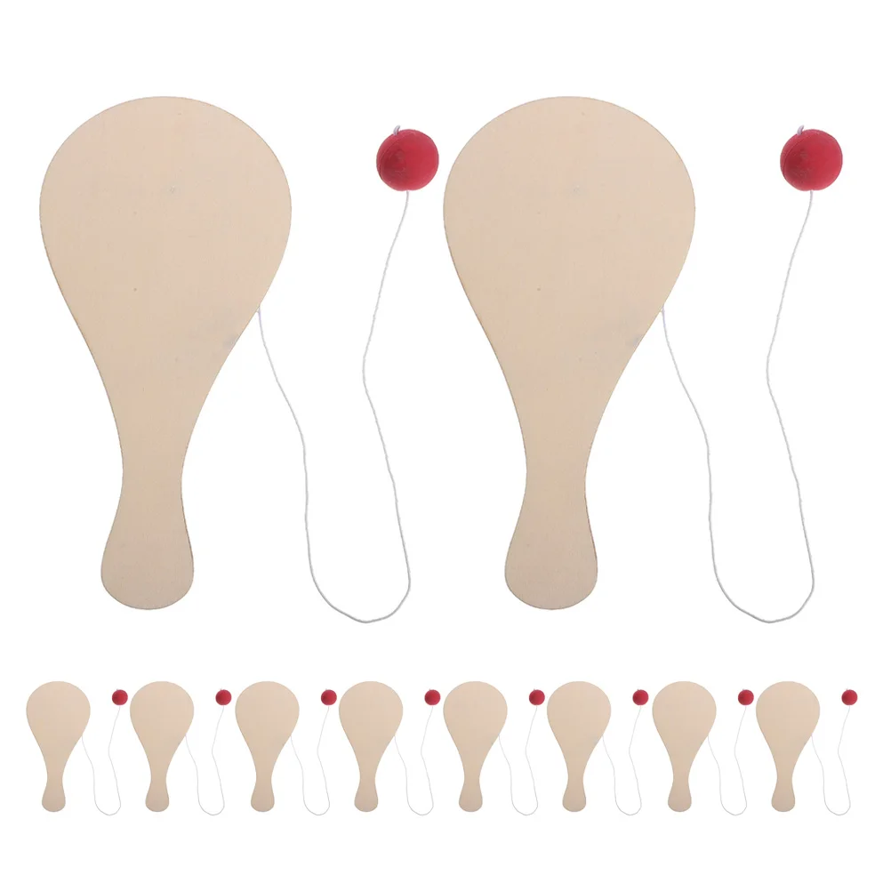 10 Pezzi Racchette da Ping Pong in Legno Naturale, Superficie Liscia per Graffiti Fai-da-Te, Racchette da Tennis da Tavolo per Dipingere