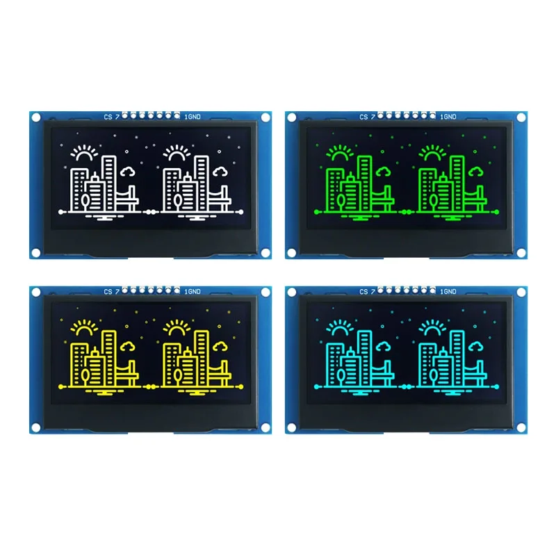 2.42-inch OLED Display Module SSD1309 Driver - 128x64 Resolution, I2C/SPI Interface (7-Pin) COG Monochrome Screen