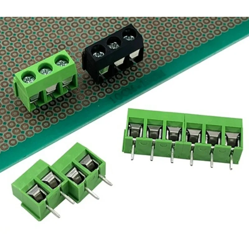 50pcs  K126-5.0MM 2P3P Pitch 5.0mm PCB Terminal Screw Splice Welding Terminal for Electronic Components