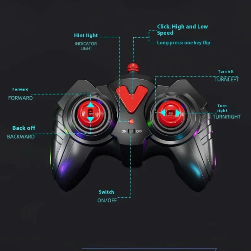 2.4G RC قارب عالي السرعة مقاوم للماء مع ضوء الليل التحكم عن بعد السفينة الاطفال في الهواء الطلق ألعاب مياه متعددة الأولاد هدايا عيد الميلاد #6
