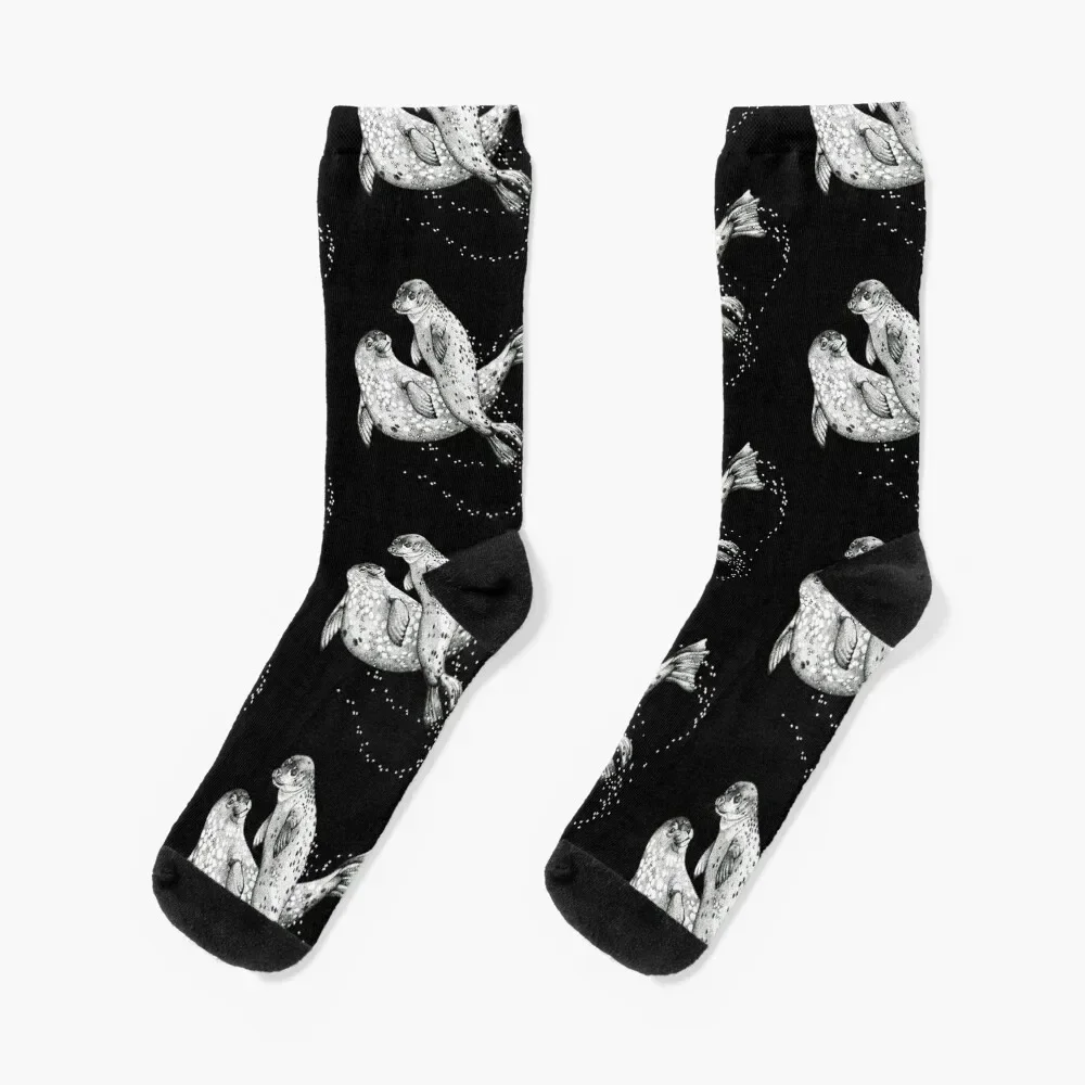 Swimming Seals Socks luxury loose Socks For Women Men's