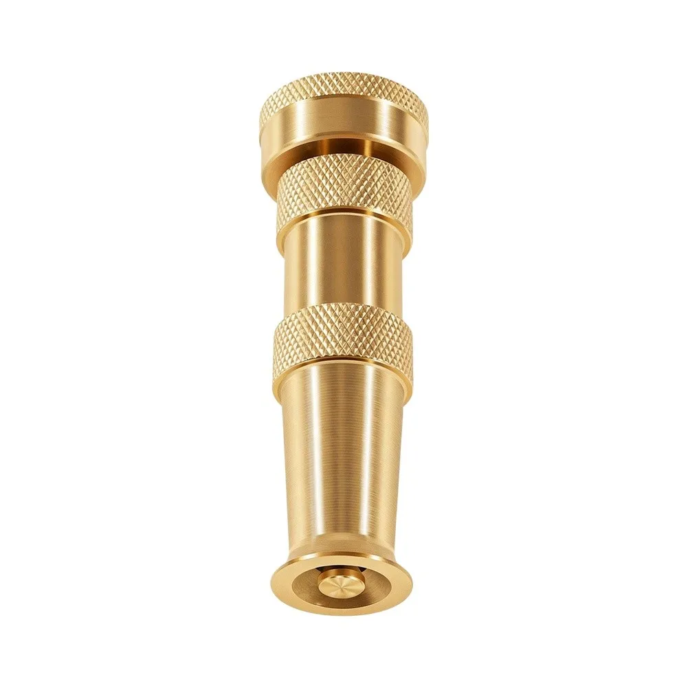 Brass Adjustable Hose Nozzle 12380 Heavy/Duty Water Sprayer With Multi Pattern Flow Control For Garden Cleaning Irrigation Tool