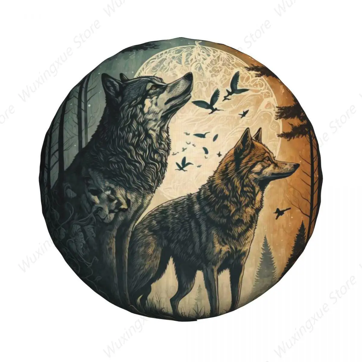 

Geri And Freki Tire Cover Wheel Protectors Weatherproof Universal for Jeep Trailer RV SUV Truck Camper Travel Trailer