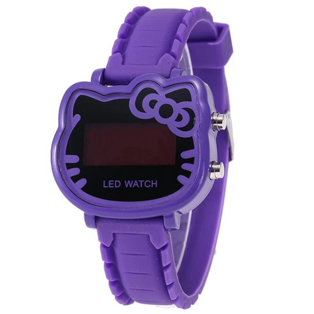 น่ารักการ์ตูนดิจิตอลนาฬิกาเด็กนักเรียนชั้นประถมศึกษาหญิง LED นาฬิกาข้อมืออิเล็กทรอนิกส์แฟชั่นนาฬิกาเด็กนาฬิกาของขวัญ