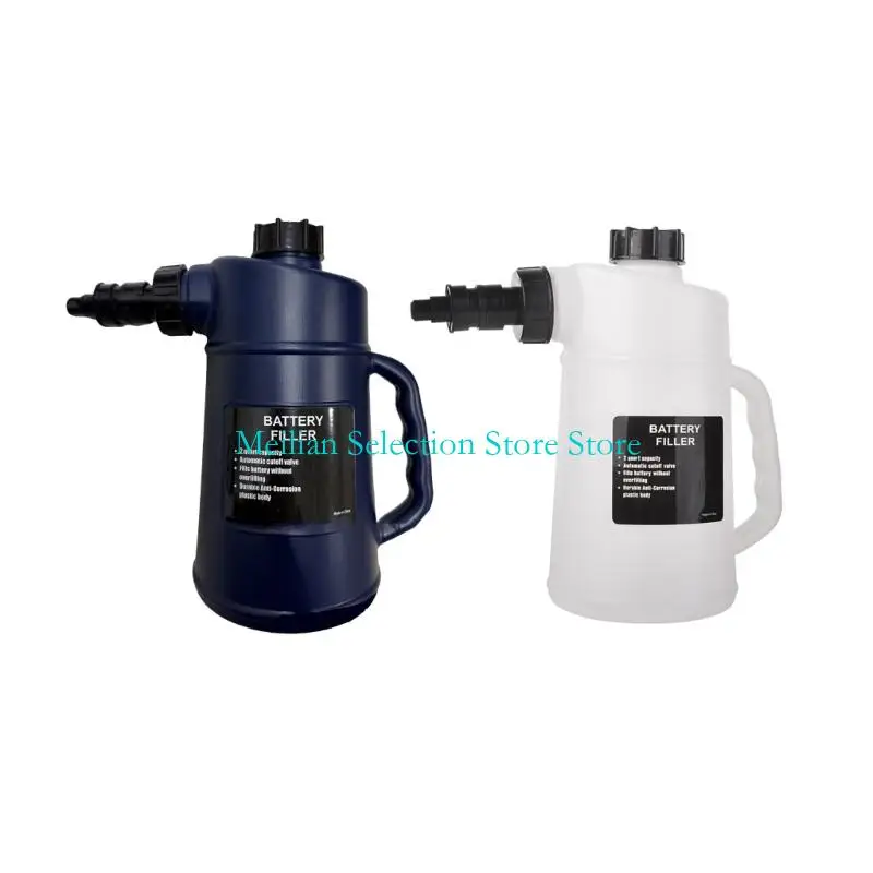 

Auto Shut Off Battery Fluid Refiller Jugs Distilled Water Filling System 2L Battery Acid Filling Bottle for Car Truck X37F