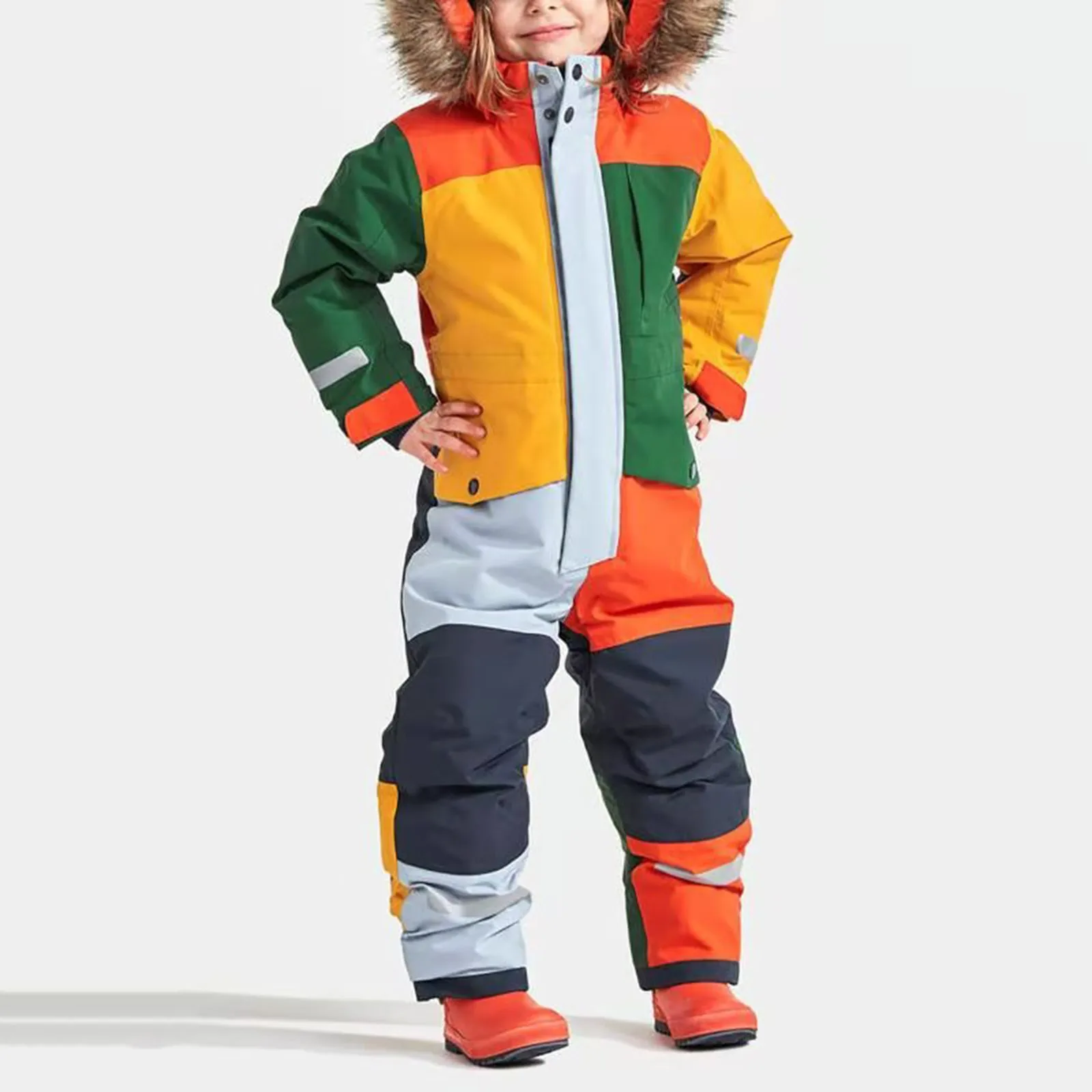 Bambini abbigliamento da neve tuta da sci tuta da sci ragazzi ragazze inverno antivento caldo tuta da esterno in pile bambini sci tuta da snowboard