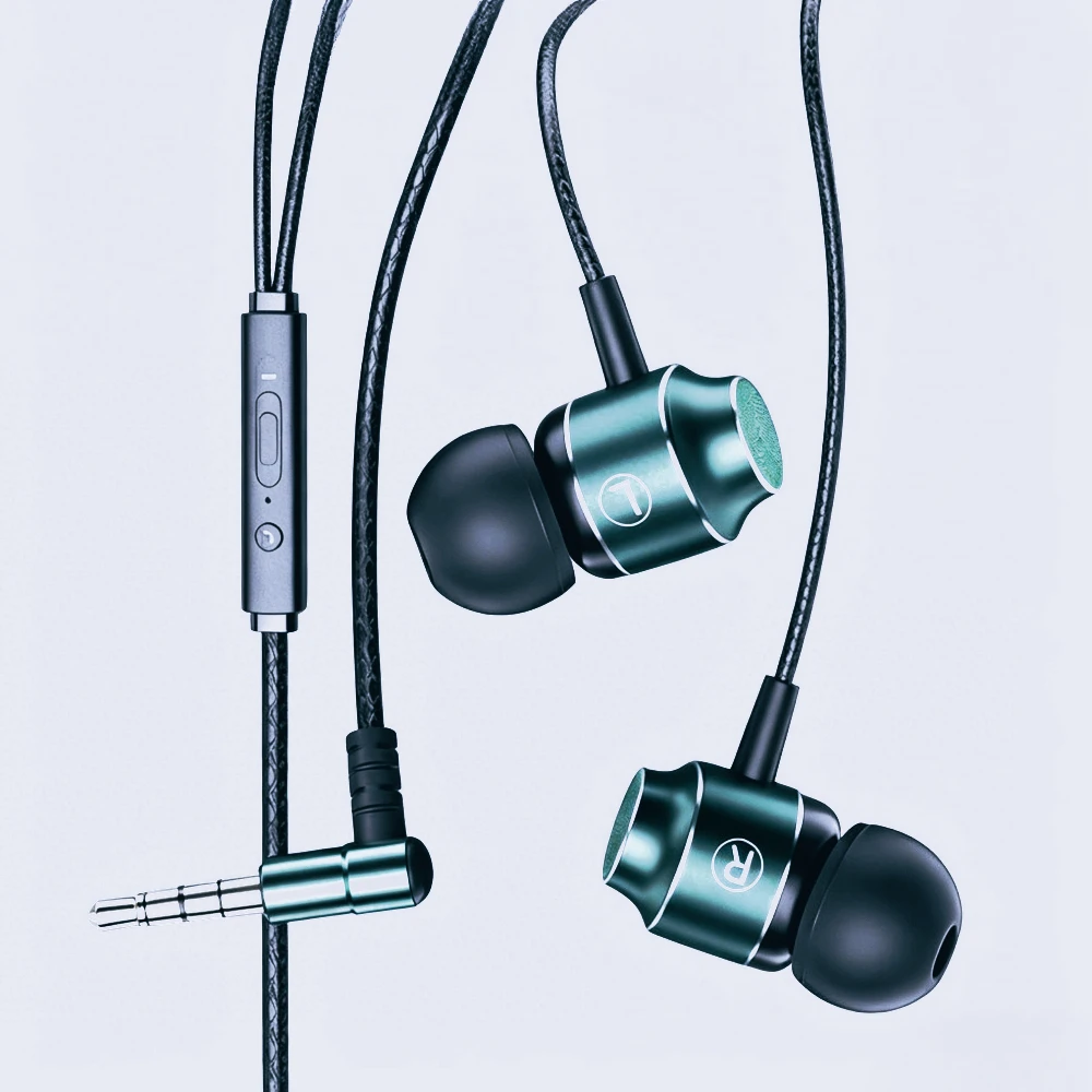 Fone de Ouvido Gamer com Fio 3.5mm/Type-C, Som Surround HiFi, Fones de Ouvido Intra-auriculares com Microfone, Fones de Áudio Portáteis