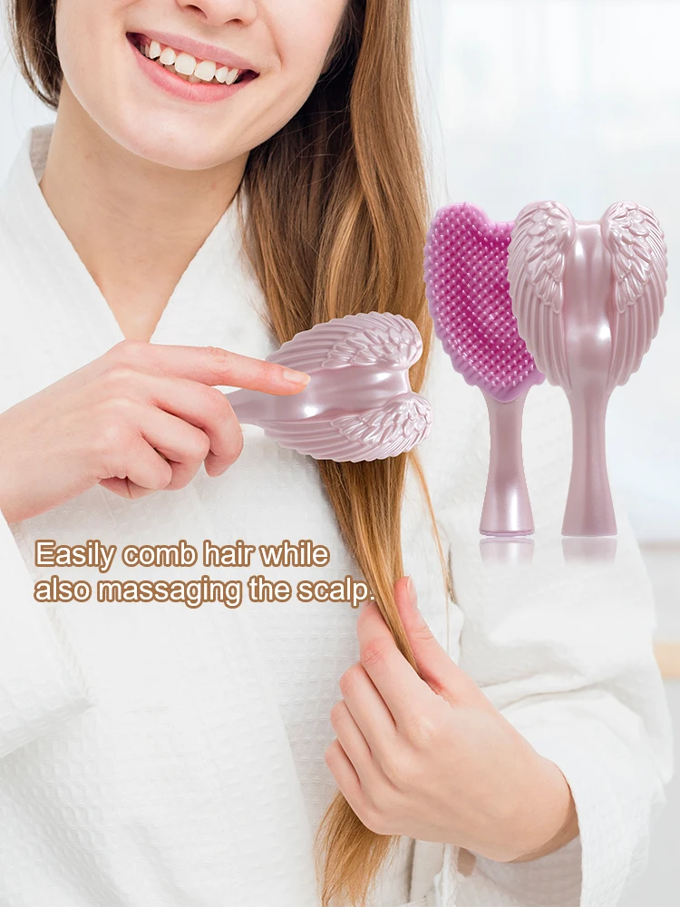 

Professional Mini Angel Detangling Tangle Hairbrush Comb Anti-static Hair Brush Women Massage Combs For Salon Hairdressing Tools