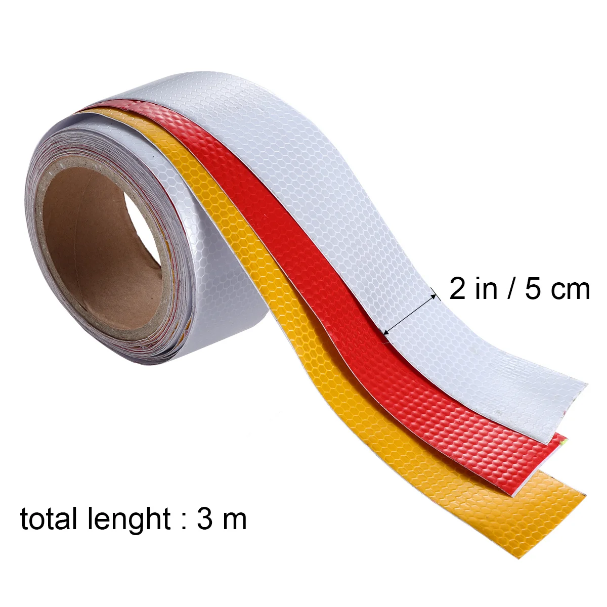 3 قطعة 3 لفات 300X5 سنتيمتر شريط عاكس تحذير خطر حاجز السلامة ملصق للبناء الطريق مناطق العمل مانعة لتسرب الماء الأحمر
